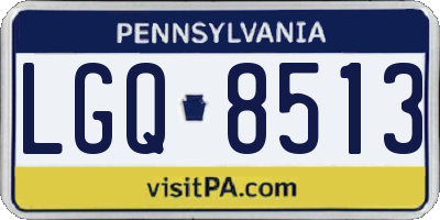 PA license plate LGQ8513
