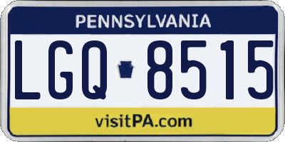 PA license plate LGQ8515