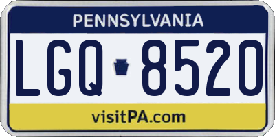 PA license plate LGQ8520