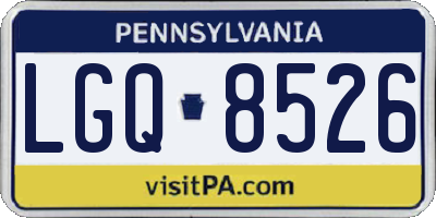 PA license plate LGQ8526