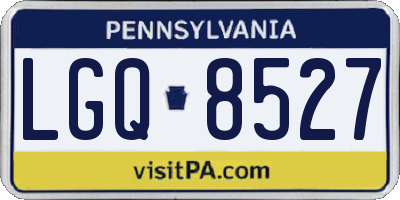 PA license plate LGQ8527