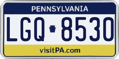PA license plate LGQ8530