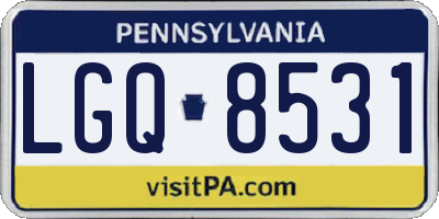 PA license plate LGQ8531