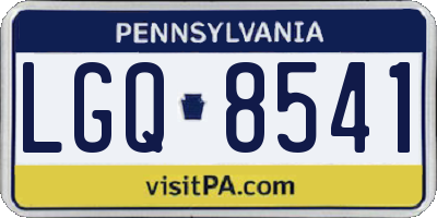 PA license plate LGQ8541