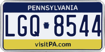 PA license plate LGQ8544