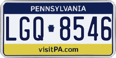 PA license plate LGQ8546