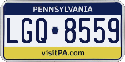 PA license plate LGQ8559