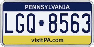PA license plate LGQ8563