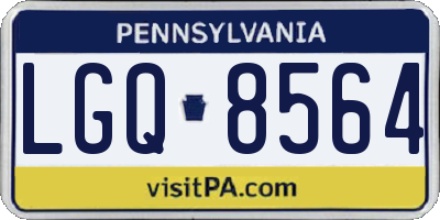 PA license plate LGQ8564