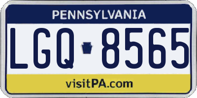 PA license plate LGQ8565