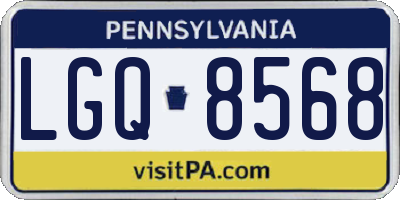 PA license plate LGQ8568