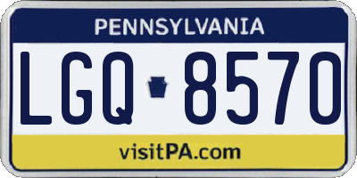 PA license plate LGQ8570