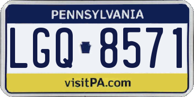 PA license plate LGQ8571