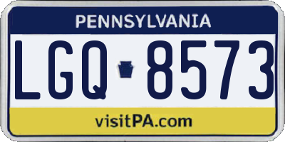 PA license plate LGQ8573