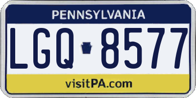 PA license plate LGQ8577