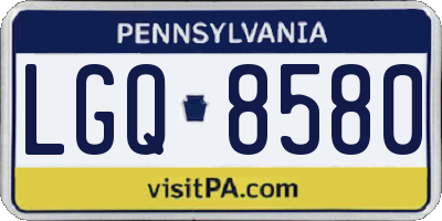 PA license plate LGQ8580