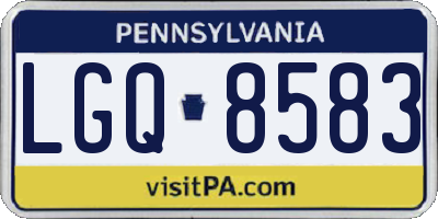 PA license plate LGQ8583