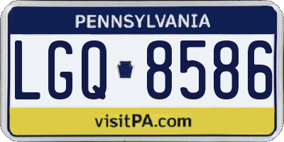 PA license plate LGQ8586