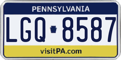 PA license plate LGQ8587