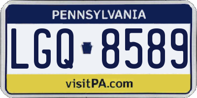 PA license plate LGQ8589
