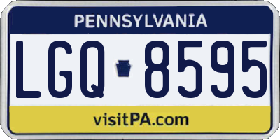PA license plate LGQ8595
