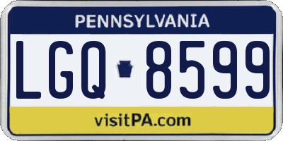 PA license plate LGQ8599