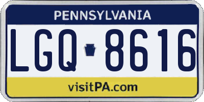 PA license plate LGQ8616