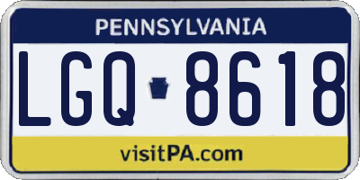 PA license plate LGQ8618