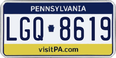 PA license plate LGQ8619