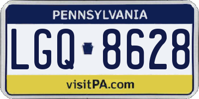PA license plate LGQ8628