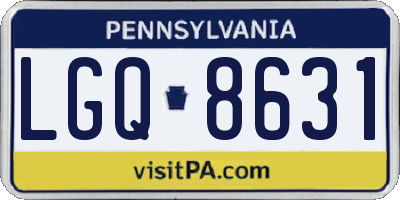 PA license plate LGQ8631