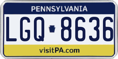 PA license plate LGQ8636