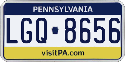 PA license plate LGQ8656
