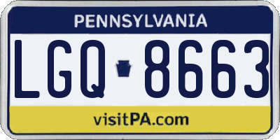 PA license plate LGQ8663