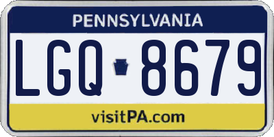 PA license plate LGQ8679