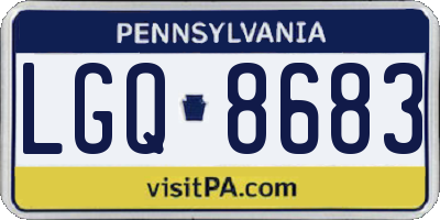 PA license plate LGQ8683