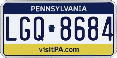PA license plate LGQ8684
