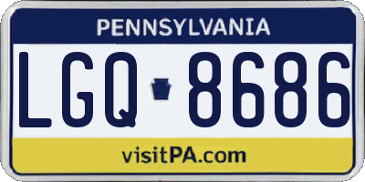 PA license plate LGQ8686