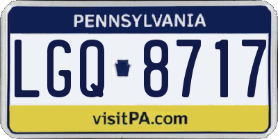 PA license plate LGQ8717