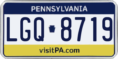 PA license plate LGQ8719
