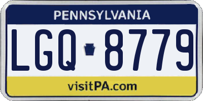 PA license plate LGQ8779