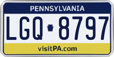 PA license plate LGQ8797