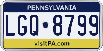 PA license plate LGQ8799