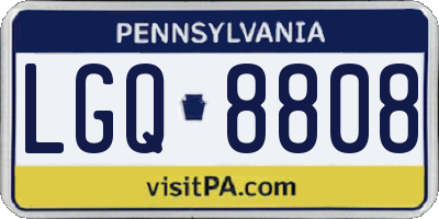 PA license plate LGQ8808