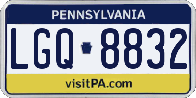 PA license plate LGQ8832