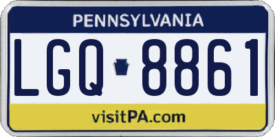 PA license plate LGQ8861