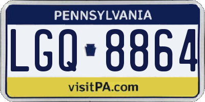 PA license plate LGQ8864