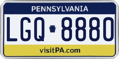 PA license plate LGQ8880