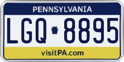 PA license plate LGQ8895