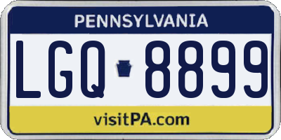 PA license plate LGQ8899